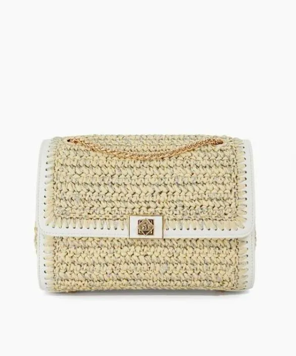 Dune London Handbags Women Delphinium White Raffia Chain Handle Shoulder Bag Neutral Dune London Handbags Women Delphinium White Raffia Chain Handle Shoulder Bag Neutral
