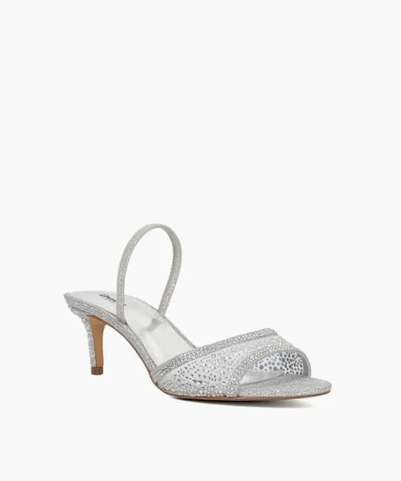 Dune London Heeled Sandals Women Mariko Silver Embellished Sandals Metallic