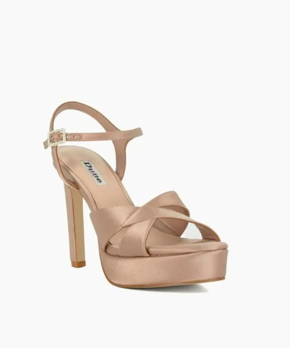 Dune London Platform Sandals Women Mayve Mink Stiletto Heel Sandals Neutral