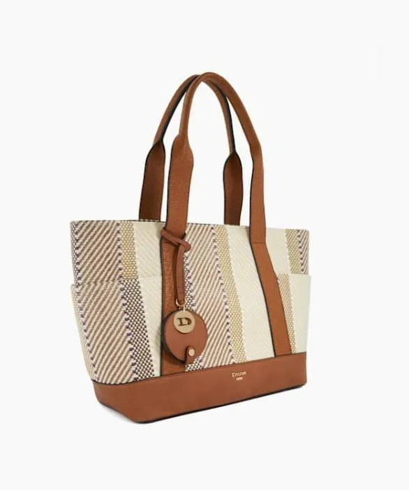 Dune London Tote Bags Women Dayze Tan Logo Tote With Removable Mirror Charm Brown