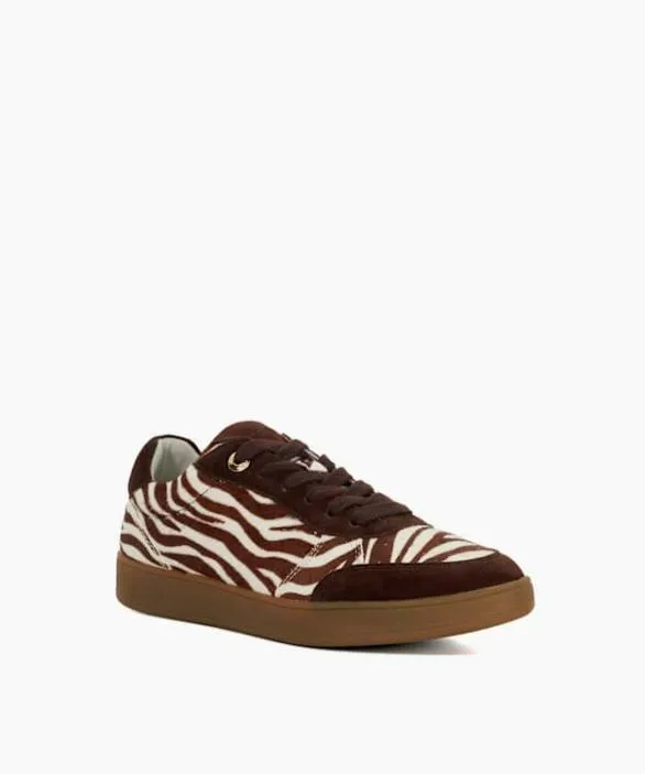 Dune London Trainers Women Electrolite Zebra Lace Up Trainer Blackwhite