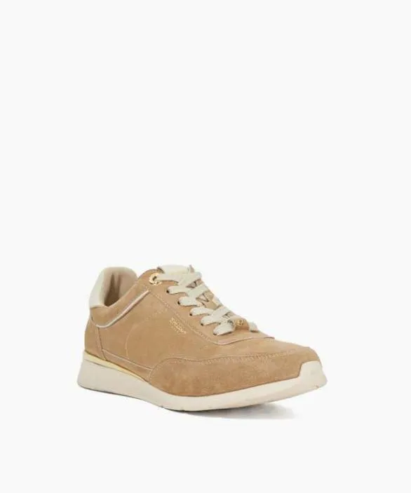 Dune London Trainers Women Entitle Sand Sand Leather LaceUp Runner Neutral