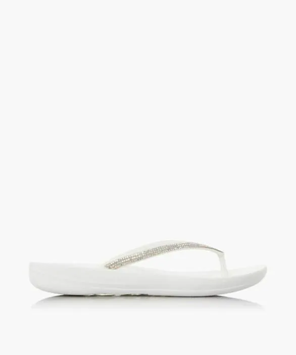 Dune London White Sandals Women Iqushion Sparkl White Wedge Flip Flop White