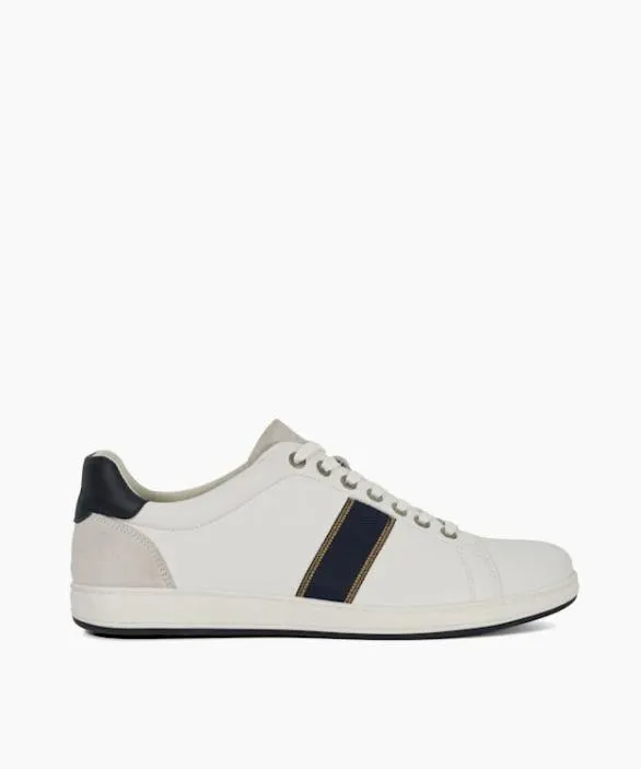 Dune London White Shoes Men Trint White LaceUp Leather Trainers White