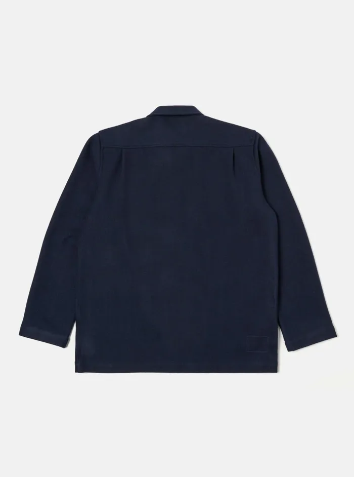 Easy Jacket In Navy Melton Men Universal Works Overshirts