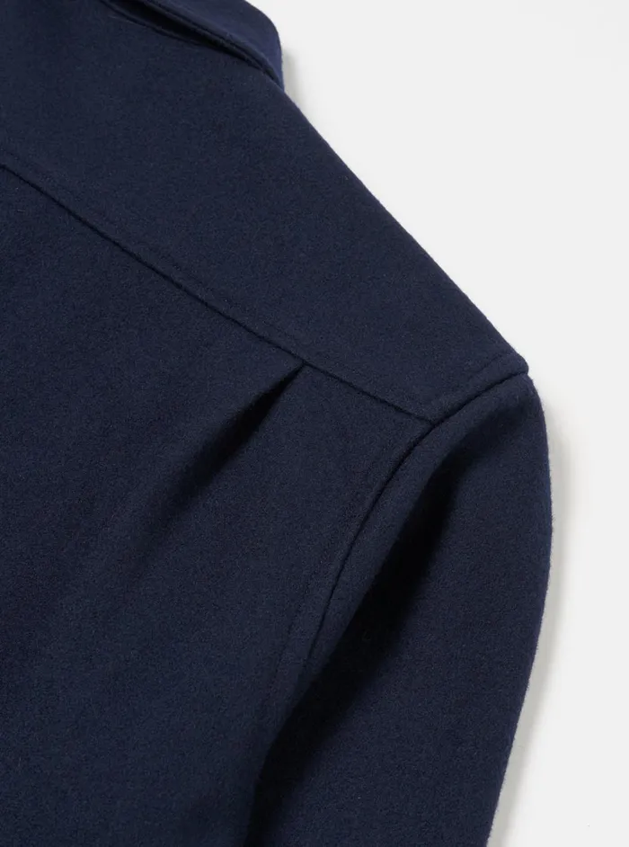 Easy Jacket In Navy Melton Men Universal Works Overshirts