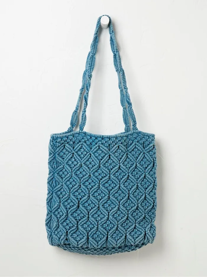 Fat Face Bags and Purses Raela Blue Macrame Shopper Bag 8211 Women
