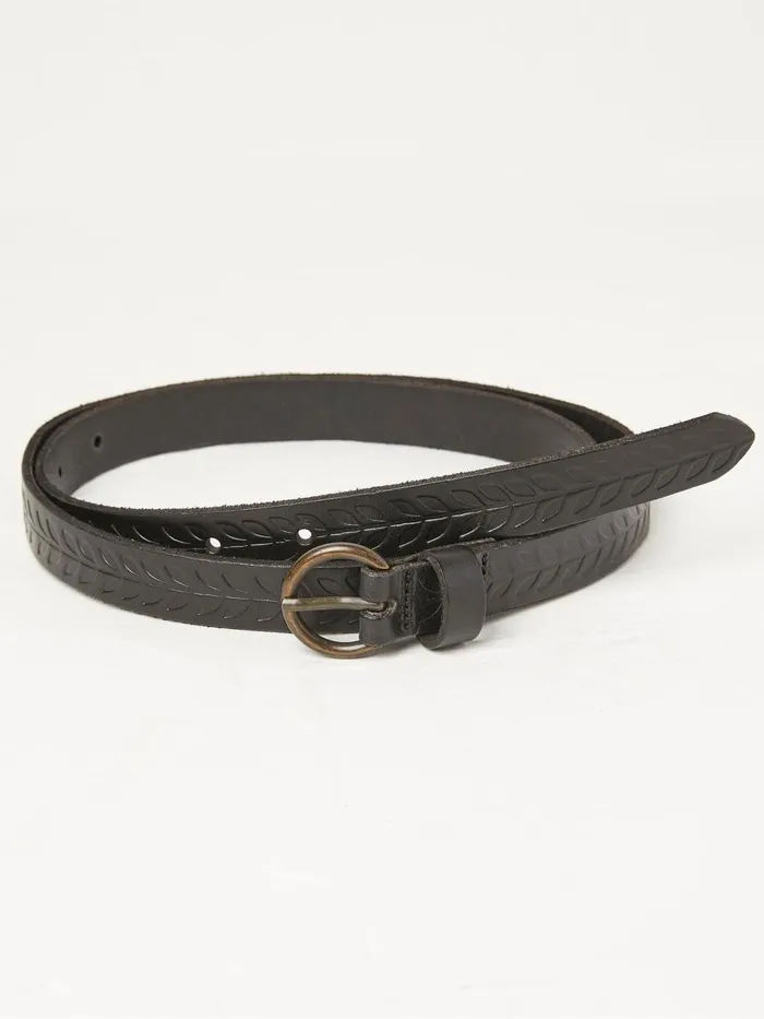 Fat Face Belts Black Skinny Embossed Belt 8211 Women