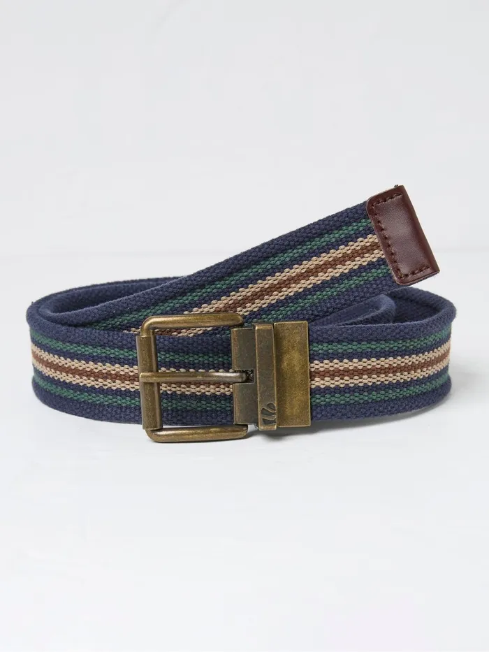 Fat Face Belts Blue Reversible Webbing Belt 8211 Men