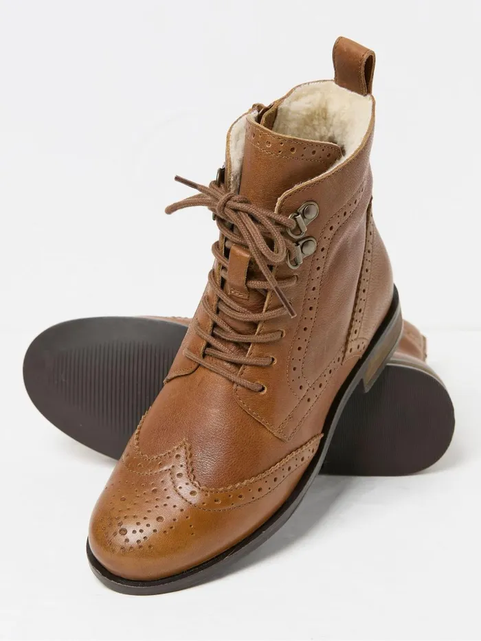 Fat Face Boots Anwen Brown Brogue Ankle Boots 8211 Women