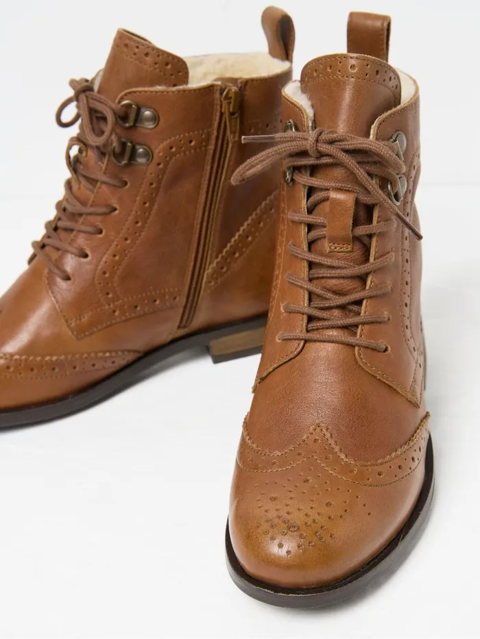 Fat Face Boots Anwen Brown Brogue Ankle Boots 8211 Women