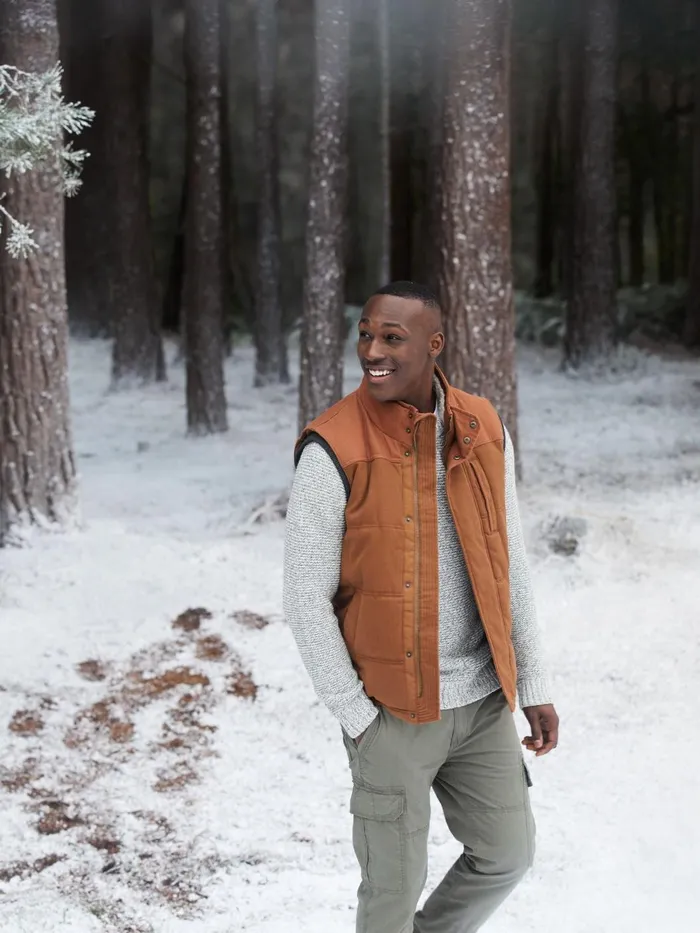 Fat Face Coats and Jackets Brown Canvas Gilet 8211 Men