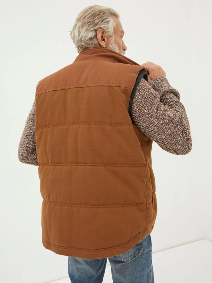Fat Face Coats and Jackets Brown Canvas Gilet 8211 Men Fat Face Coats and Jackets Brown Canvas Gilet 8211 Men