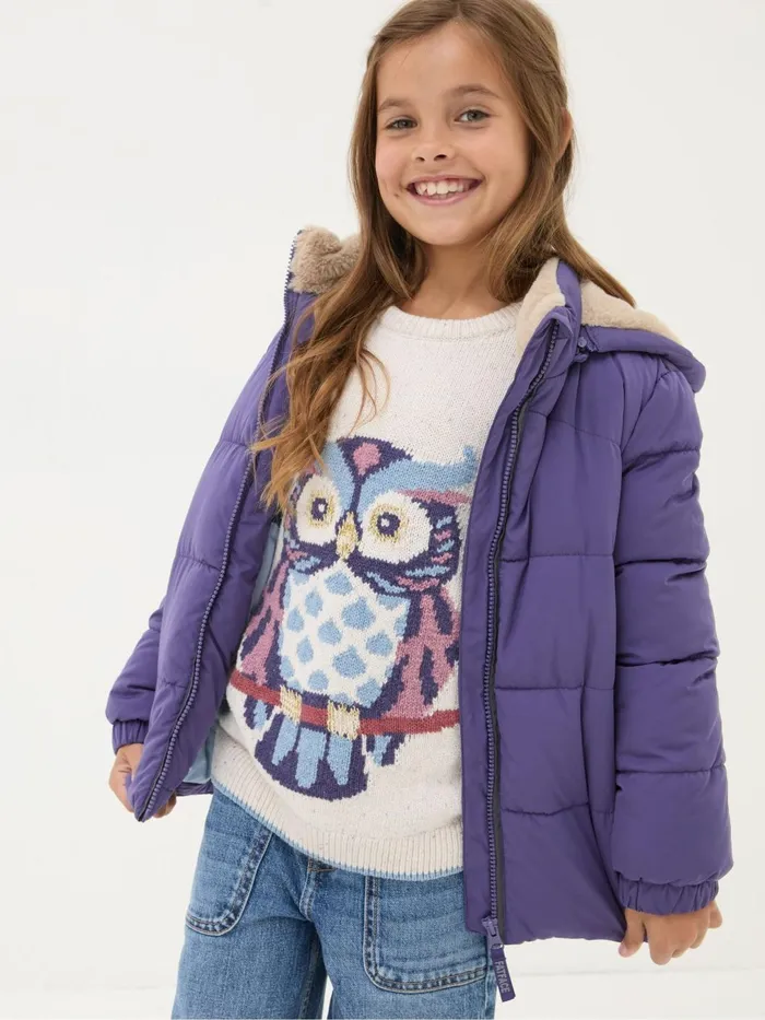 Fat Face Coats and Jackets Everly Purple Padded Jacket 8211 Kids