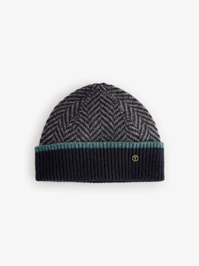 Fat Face Hats Blue Lambswool Beanie Hat 8211 Men