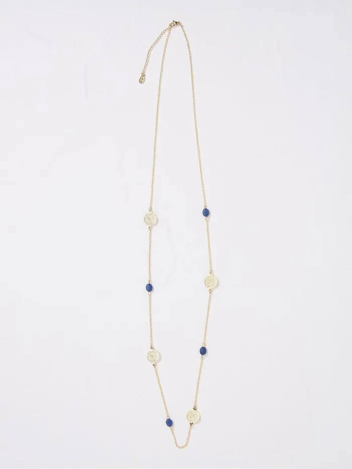 Fat Face Jewellery Gold Tone Stone Disc Necklace 8211 Women