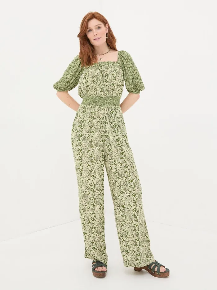 Fat Face Jumpsuits and Playsuits Eva Green Damask Floral Jumpsuit 8211 Women