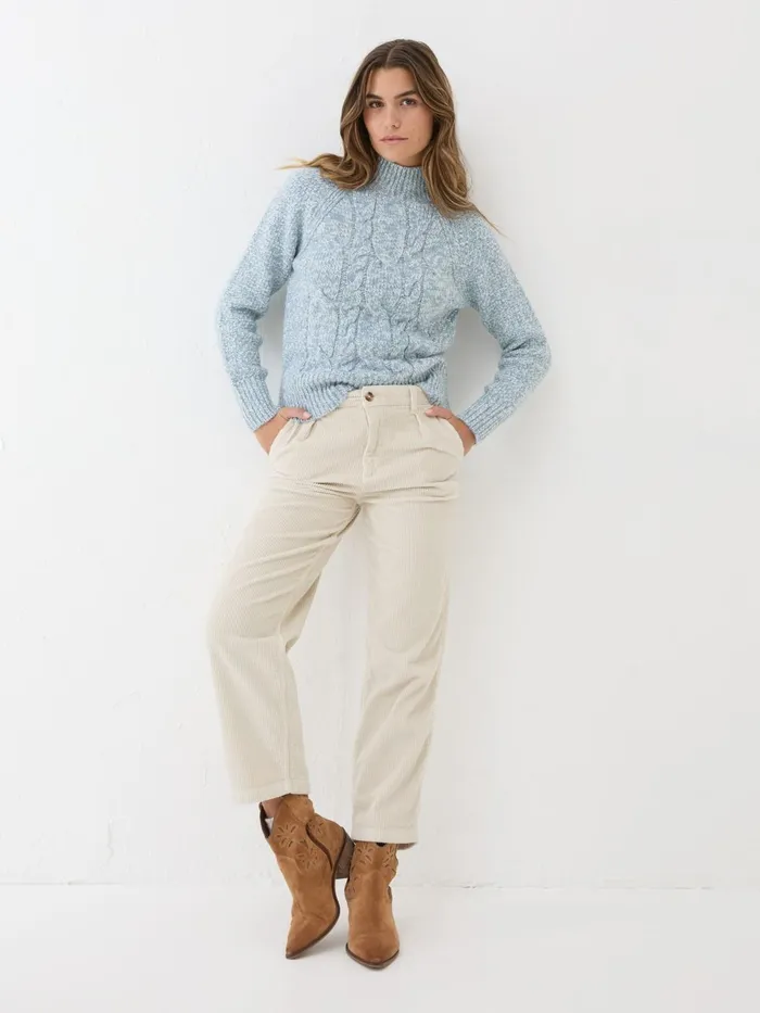 Fat Face Knitwear Blue Cali Cable Jumper 8211 Women