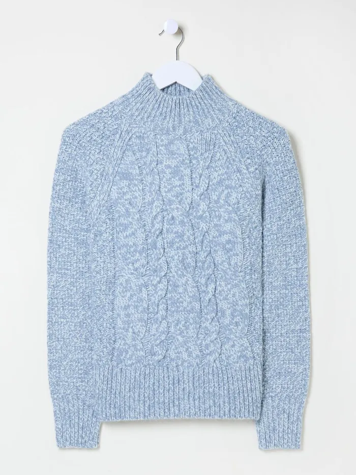 Fat Face Knitwear Blue Cali Cable Jumper 8211 Women
