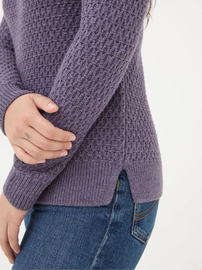 Fat Face Knitwear Ella Dark Purple Textured Jumper 8211 Women