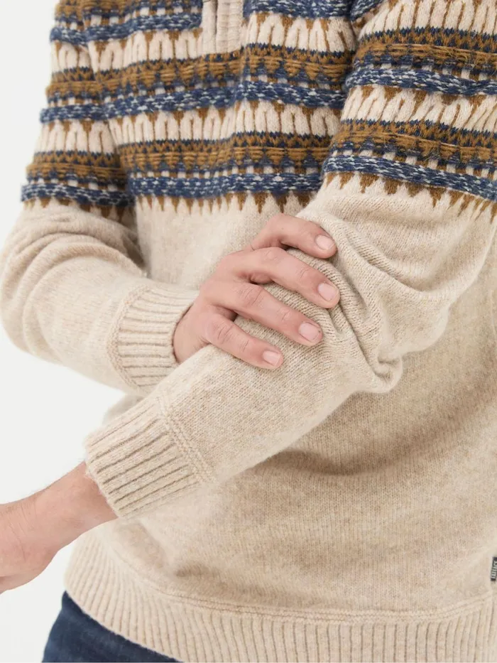 Fat Face Knitwear Ives Natural Half Neck Jumper 8211 Men