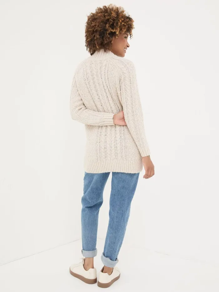 Fat Face Knitwear Ivory Alicia VNeck Tunic 8211 Women Fat Face Knitwear Ivory Alicia VNeck Tunic 8211 Women