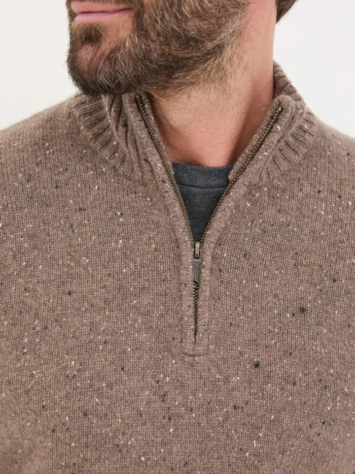 Fat Face Knitwear Natural Lambswool Half Neck Jumper 8211 Men
