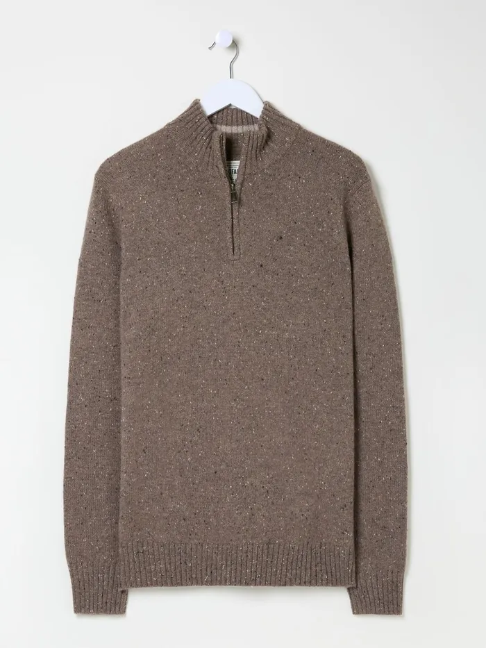 Fat Face Knitwear Natural Lambswool Half Neck Jumper 8211 Men