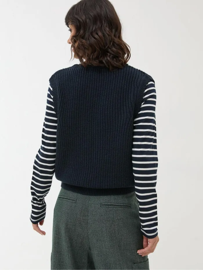 Fat Face Knitwear Navy Heidi 2In1 Tank Jersey 8211 Women