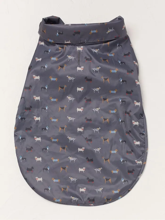Fat Face Pet Accessories Grey Marching Dogs 40cm Raincoat