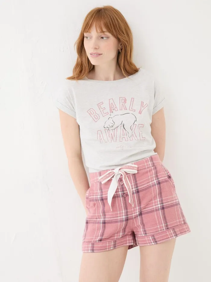 Fat Face Pyjamas and Nightwear Grey Bearly Awake 100 Cotton TShirt 8211 Women Fat Face Pyjamas and Nightwear Grey Bearly Awake 100 Cotton TShirt 8211 Women