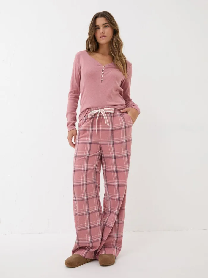 Fat Face Pyjamas and Nightwear Lola Pink Check 100 Cotton Pyjama Bottoms 8211 Women