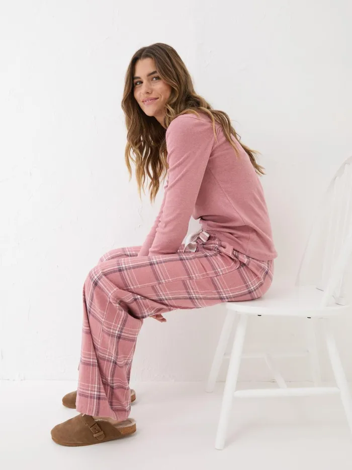 Fat Face Pyjamas and Nightwear Lola Pink Check 100 Cotton Pyjama Bottoms 8211 Women