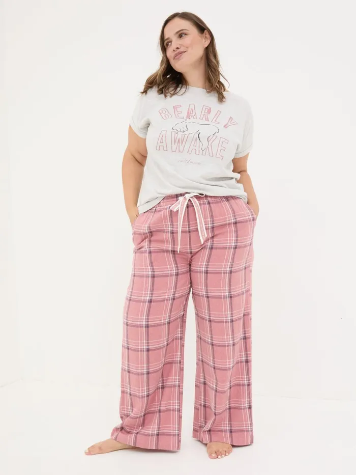 Fat Face Pyjamas and Nightwear Lola Pink Check 100 Cotton Pyjama Bottoms 8211 Women