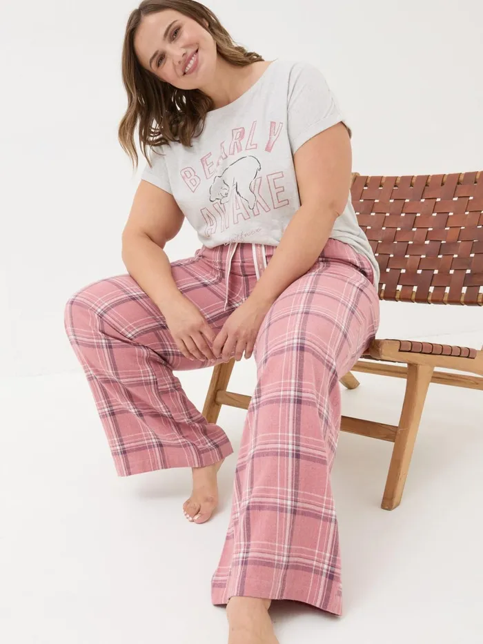 Fat Face Pyjamas and Nightwear Lola Pink Check 100 Cotton Pyjama Bottoms 8211 Women