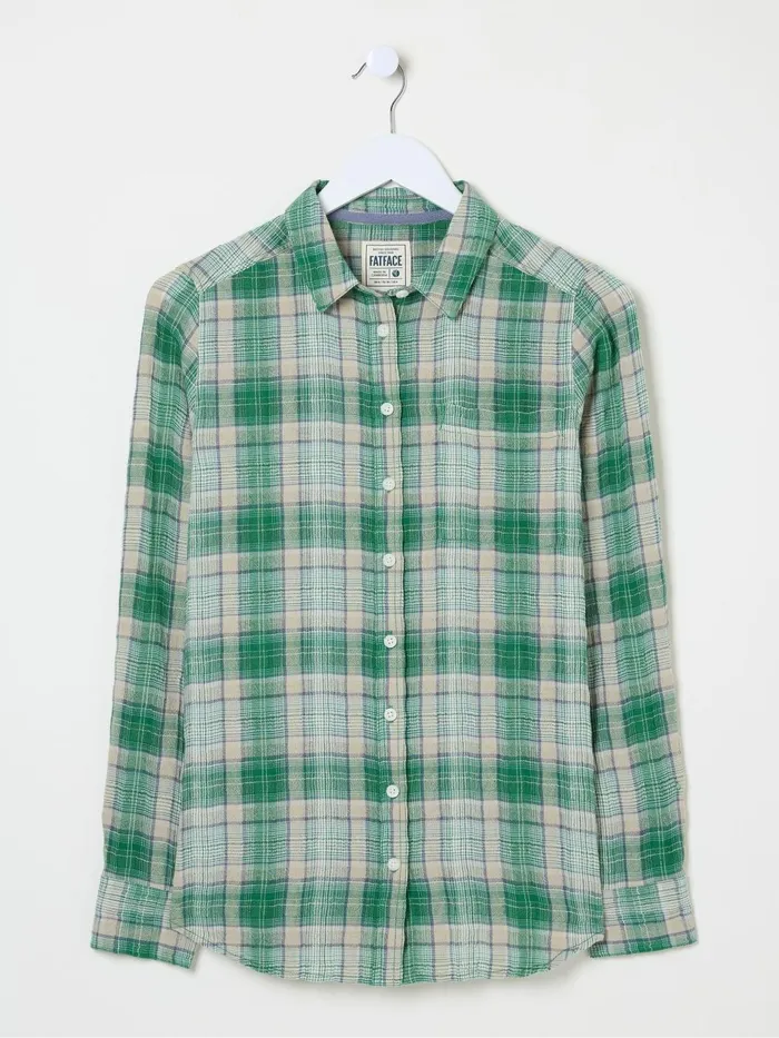 Fat Face Shirts and Blouses Olivia Black Waffle Check Shirt 8211 Women