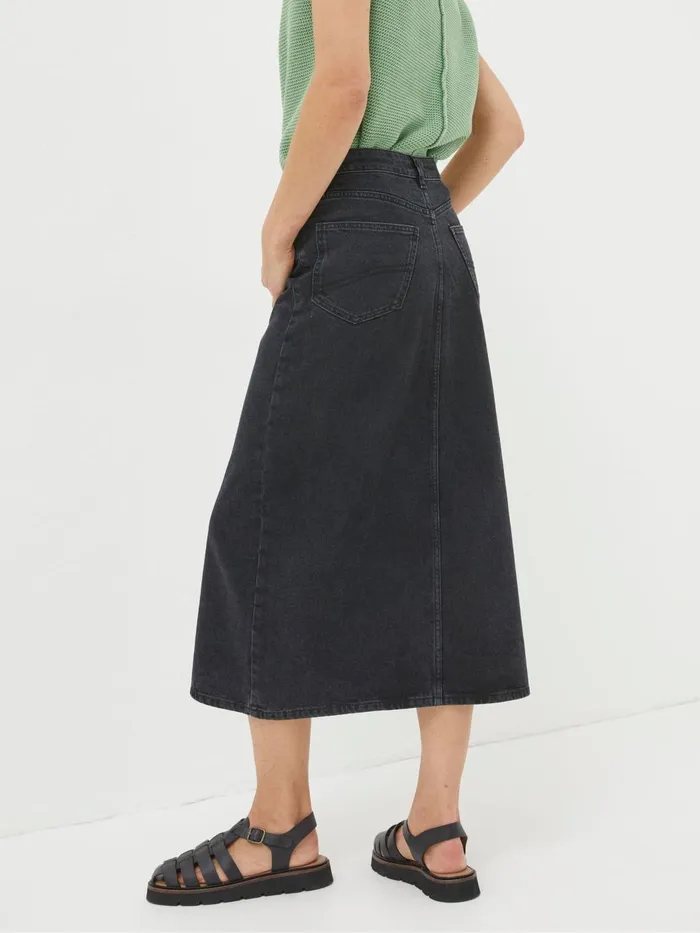 Fat Face Skirts Ava Black Denim Midi Skirt 8211 Women