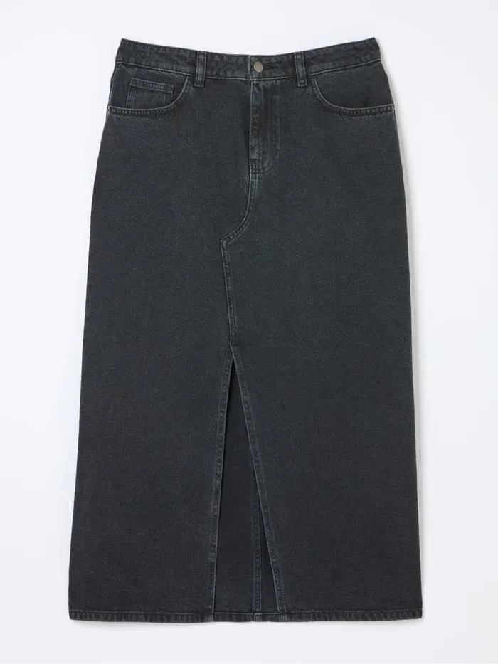 Fat Face Skirts Ava Black Denim Midi Skirt 8211 Women