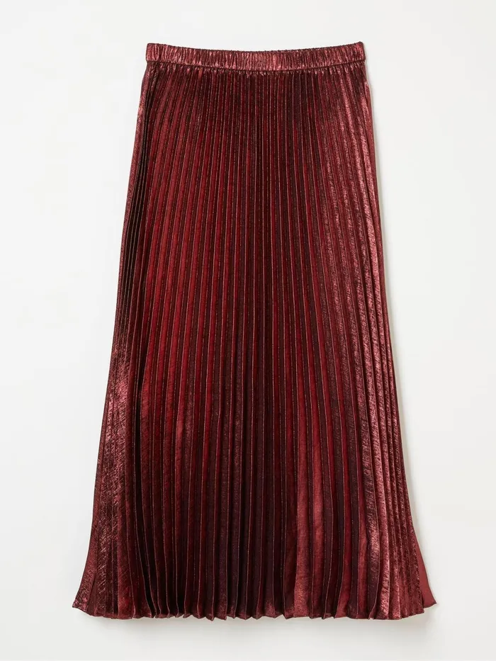 Fat Face Skirts Gaia Dark Red Pleated Skirt 8211 Women