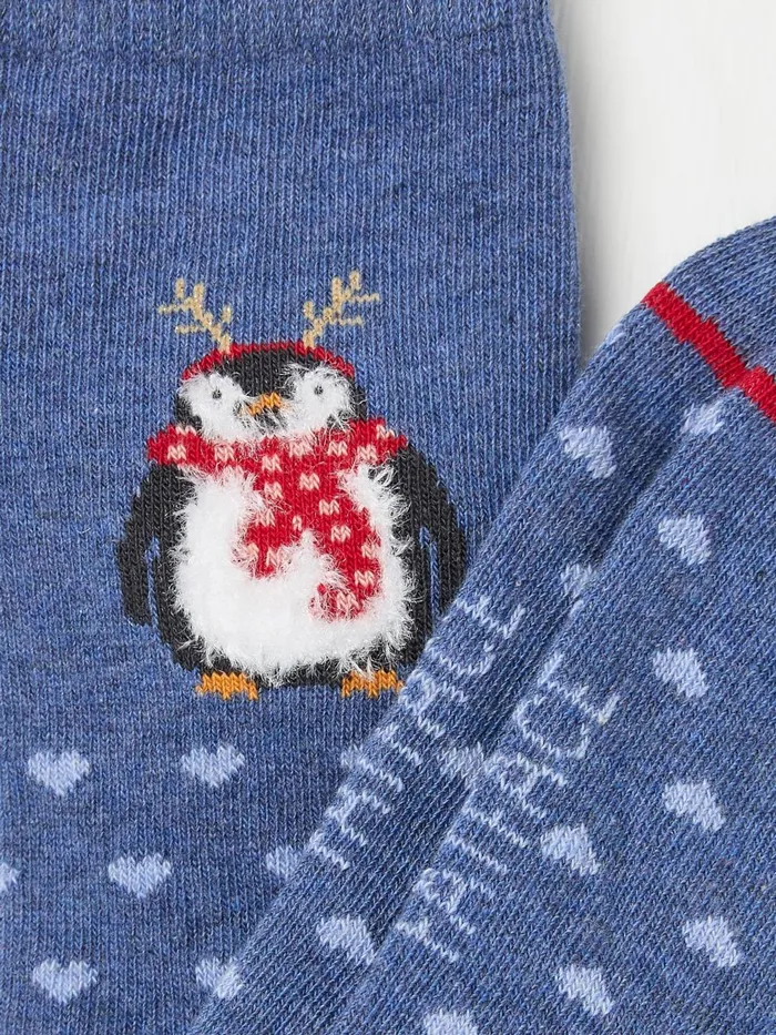 Fat Face Socks and Tights Blue Fluffy Festive Penguin Socks 1 Pack 8211 Women Fat Face Socks and Tights Blue Fluffy Festive Penguin Socks 1 Pack 8211 Women