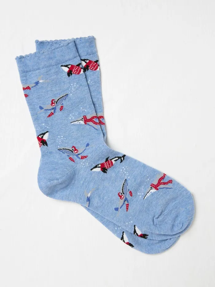 Fat Face Socks and Tights Blue Wilson The Whale Shelter Socks 1 Pack 8211 Women Fat Face Socks and Tights Blue Wilson The Whale Shelter Socks 1 Pack 8211 Women
