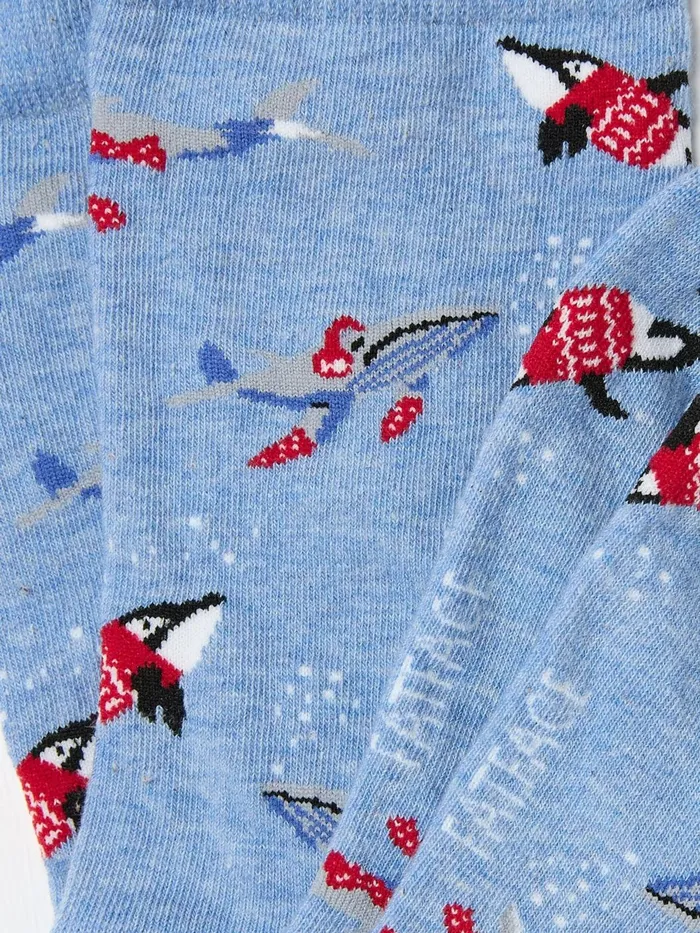 Fat Face Socks and Tights Blue Wilson The Whale Shelter Socks 1 Pack 8211 Women Fat Face Socks and Tights Blue Wilson The Whale Shelter Socks 1 Pack 8211 Women
