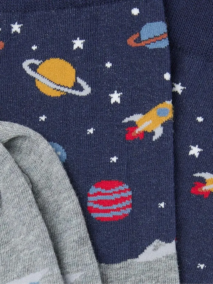 Fat Face Socks Blue and Grey Space Socks 1 Pack 8211 Men