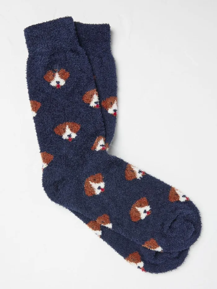 Fat Face Socks Blue Navy Dog Cosy Socks 8211 Men