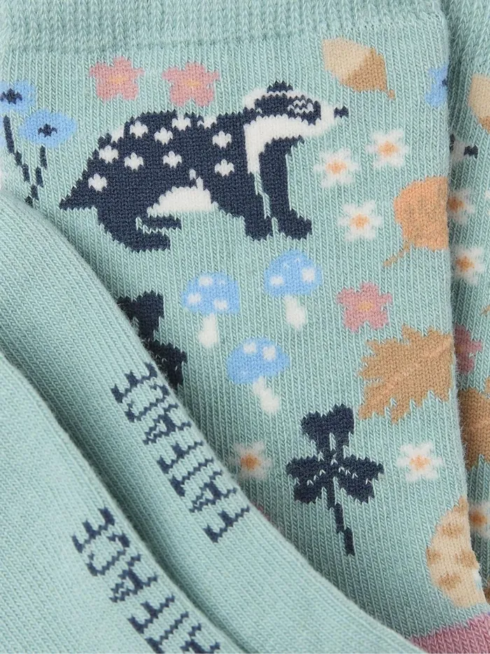 Fat Face Socks Blue Woodland Socks 1 Pack 8211 Kids