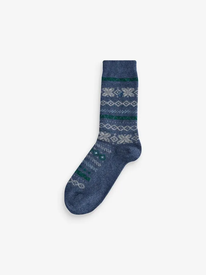 Fat Face Socks Navy Cashmere Blend Fairisle Socks 1 Pack 8211 Men