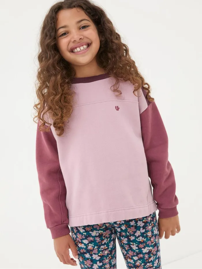 Fat Face Sweatshirts and Hoodies Dusky Purple Butterfly Sweatshirt 8211 Kids