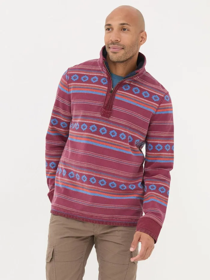 Fat Face Sweatshirts and Hoodies Red Bonded Microfleece Sweatshirt 8211 Men