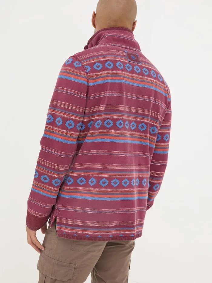 Fat Face Sweatshirts and Hoodies Red Bonded Microfleece Sweatshirt 8211 Men
