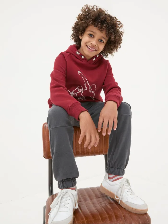 Fat Face Sweatshirts and Hoodies Red Skate Popover Hoodie 8211 Kids